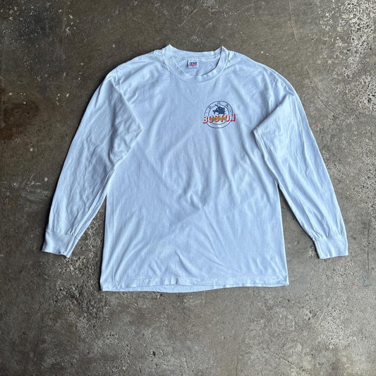 White Boston Marathon Long Sleeve Graphic T-Shirt - XL