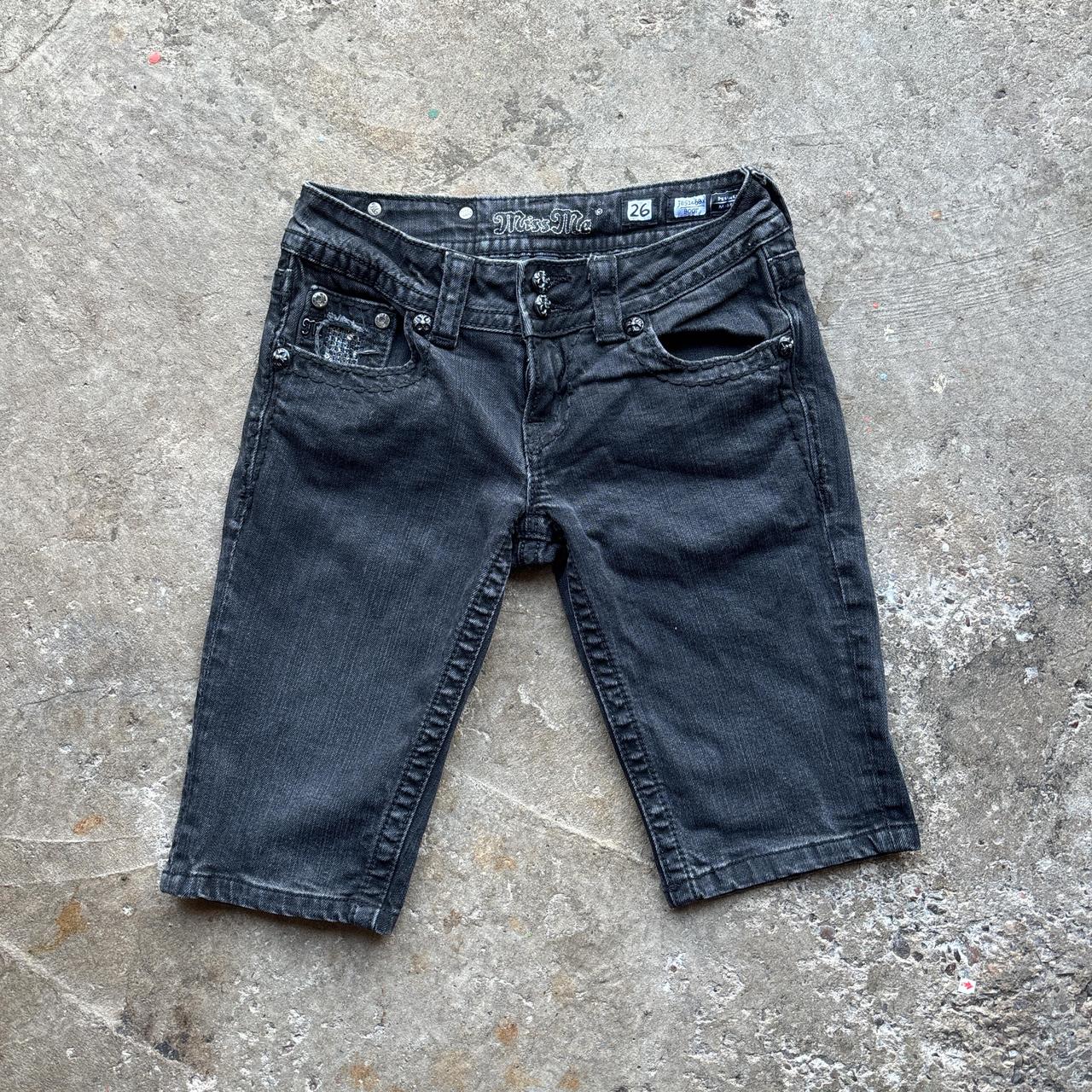 Black Miss Me denim shorts