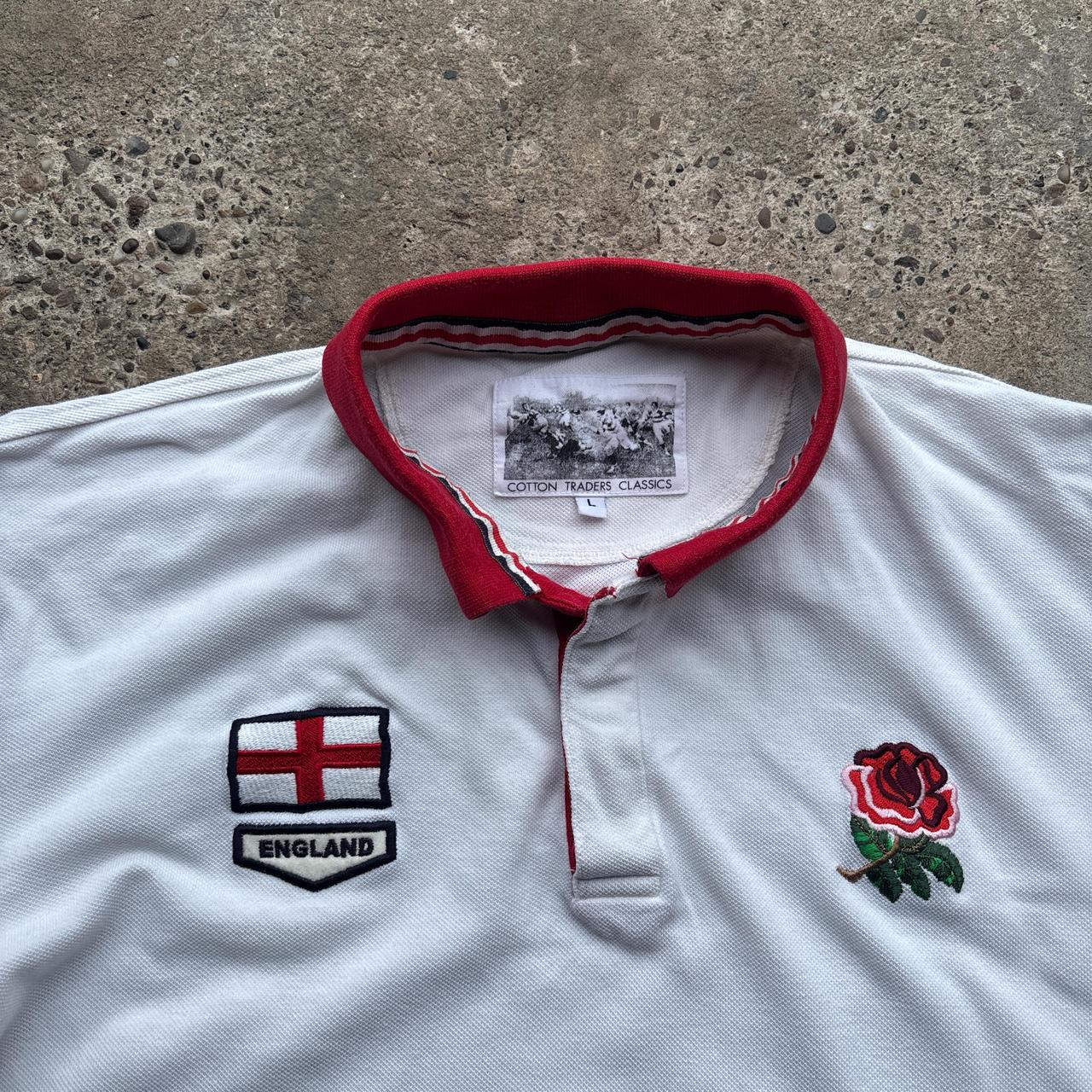 White Cotton Traders England Rugby polo shirt - L