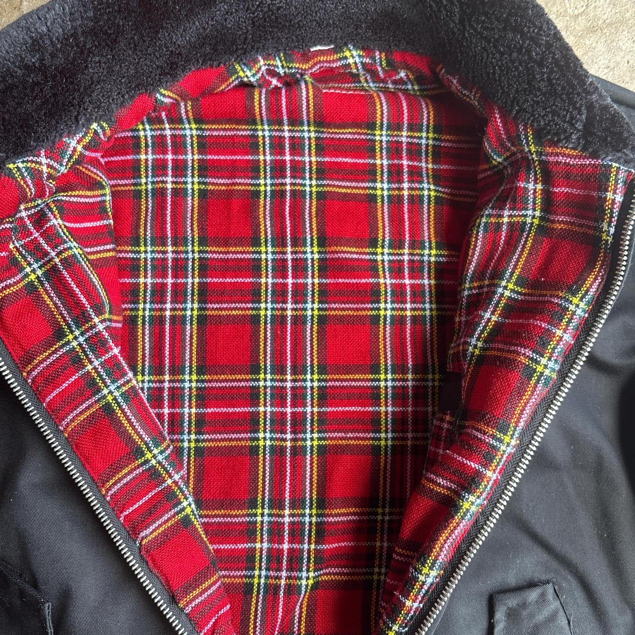 Black Harrington Jacket with Fur Collar - S
