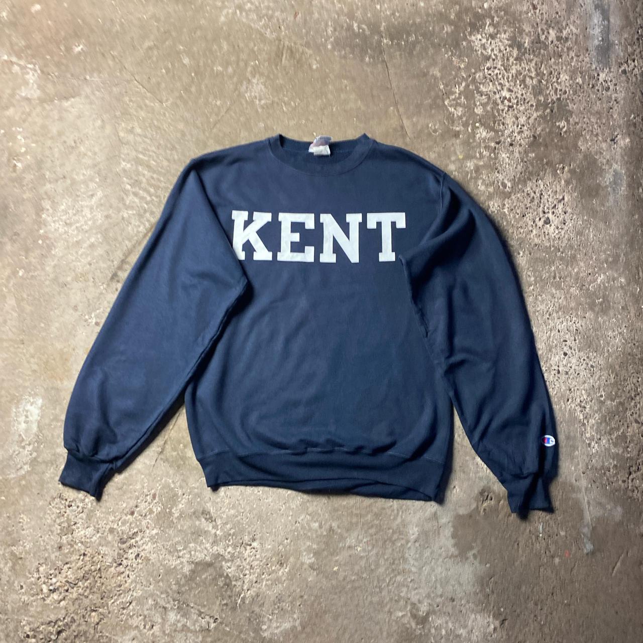 Navy Champion Sweatshirt w/ Kent Print - S