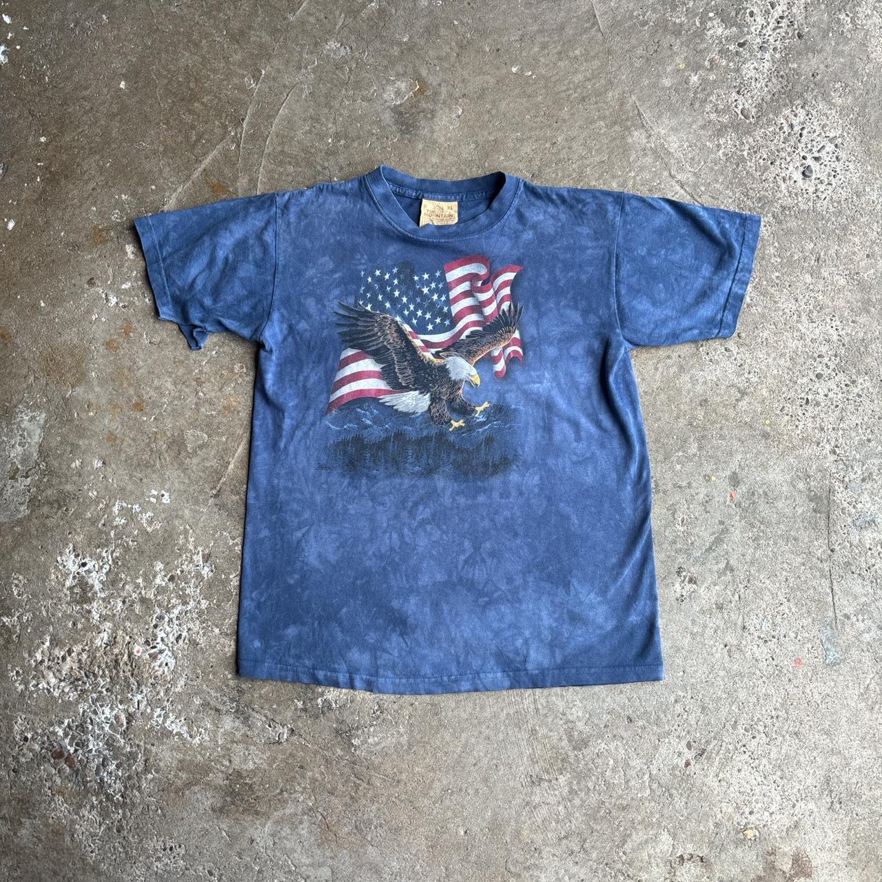 Blue Tie Dye ‘The Mountain’ Graphic T-Shirt