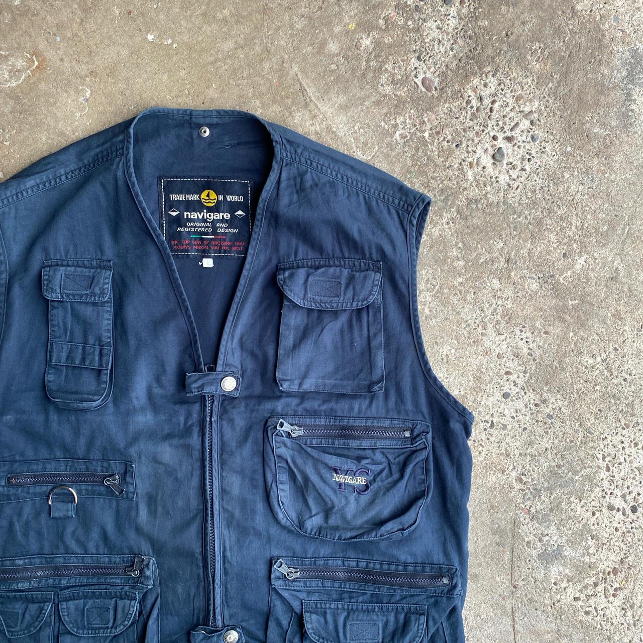 Vintage Navy Navigare Technical Vest Jacket - L