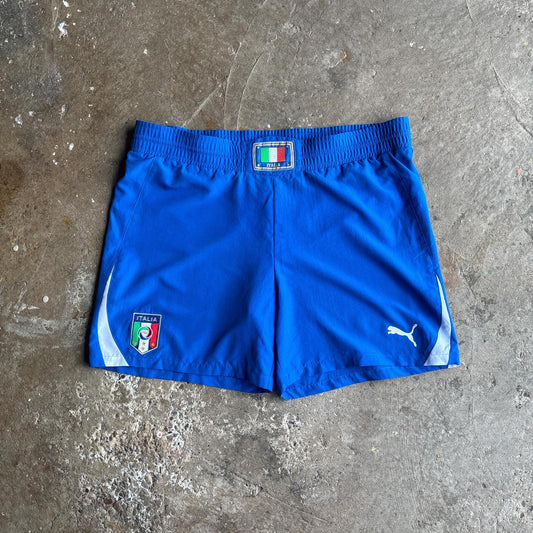 Blue Puma Italy Football Shorts