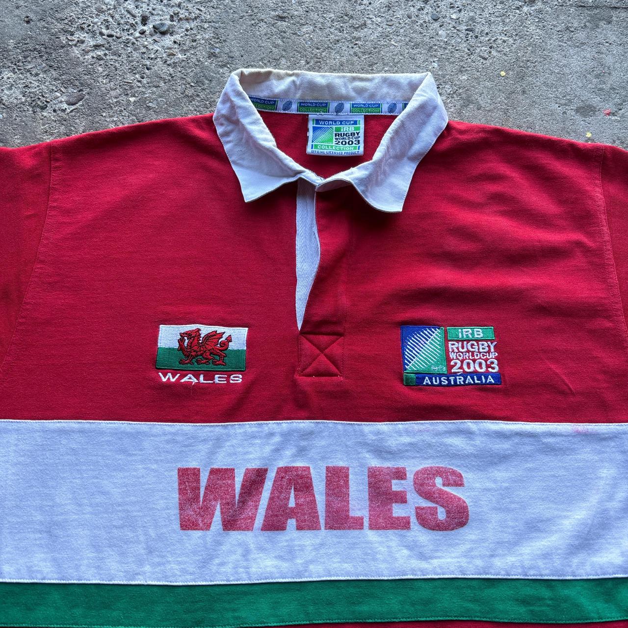 Red 2003 Wales Rugby World Cup Jersey - L