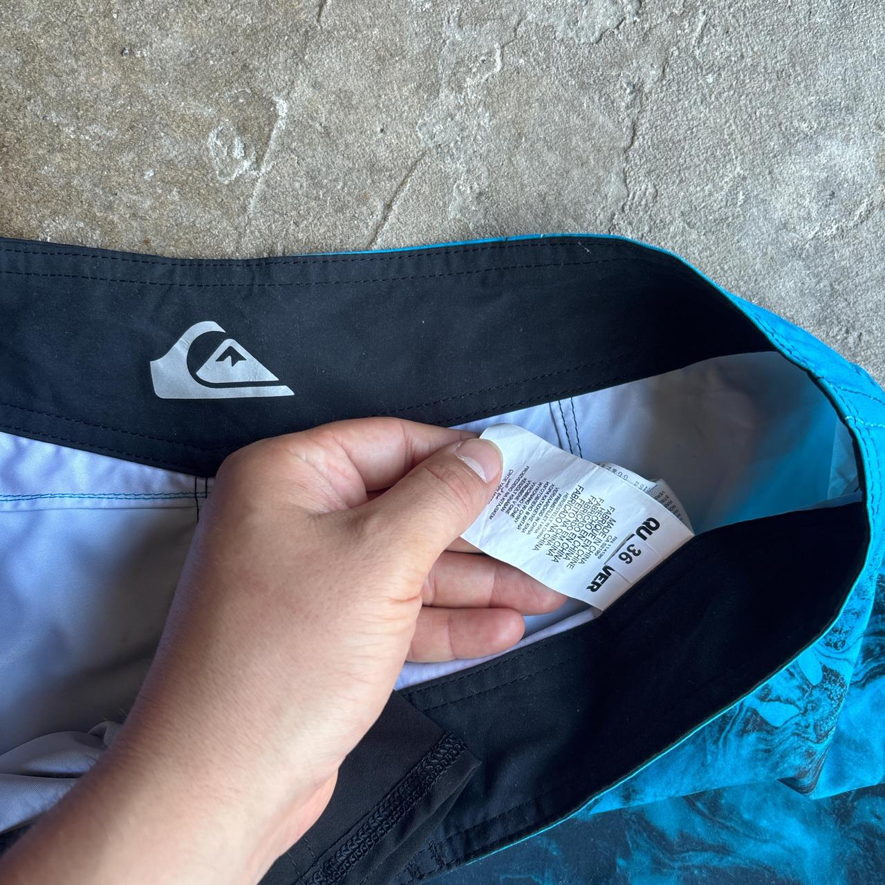 00s black, grey and white Quiksilver board shorts