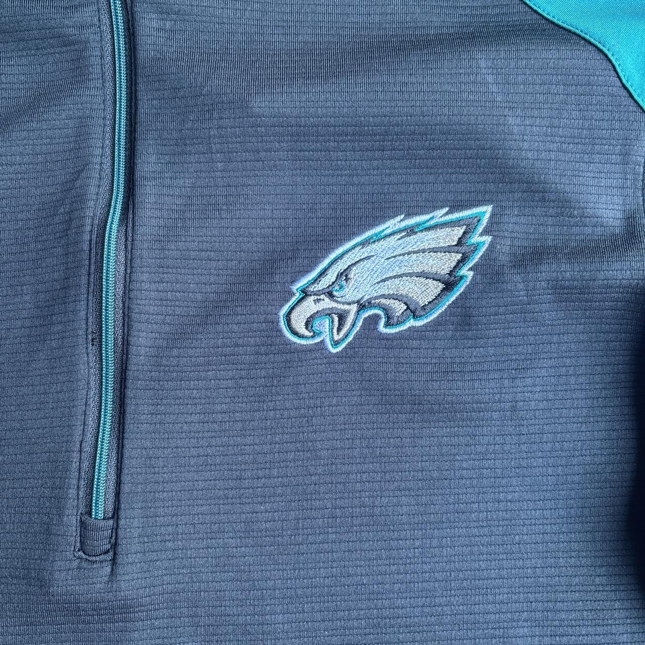 Black Philadelphia Eagles Antigua Quarter Zip Pullover