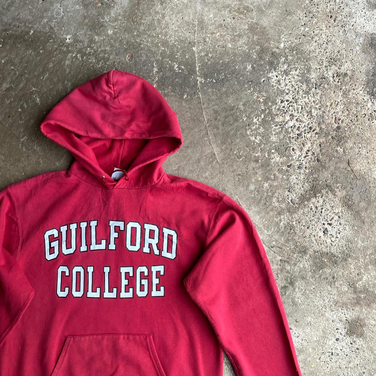 Red Champion Graphic College Hoodie - M