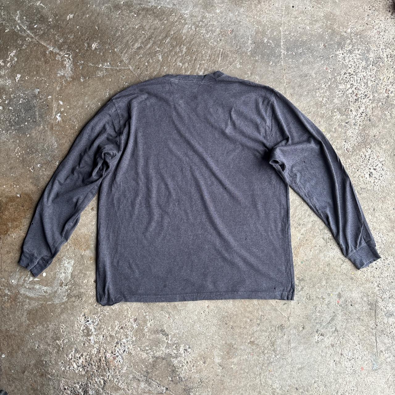 Dark Grey Distressed Carhartt Long-Sleeve T-Shirt
