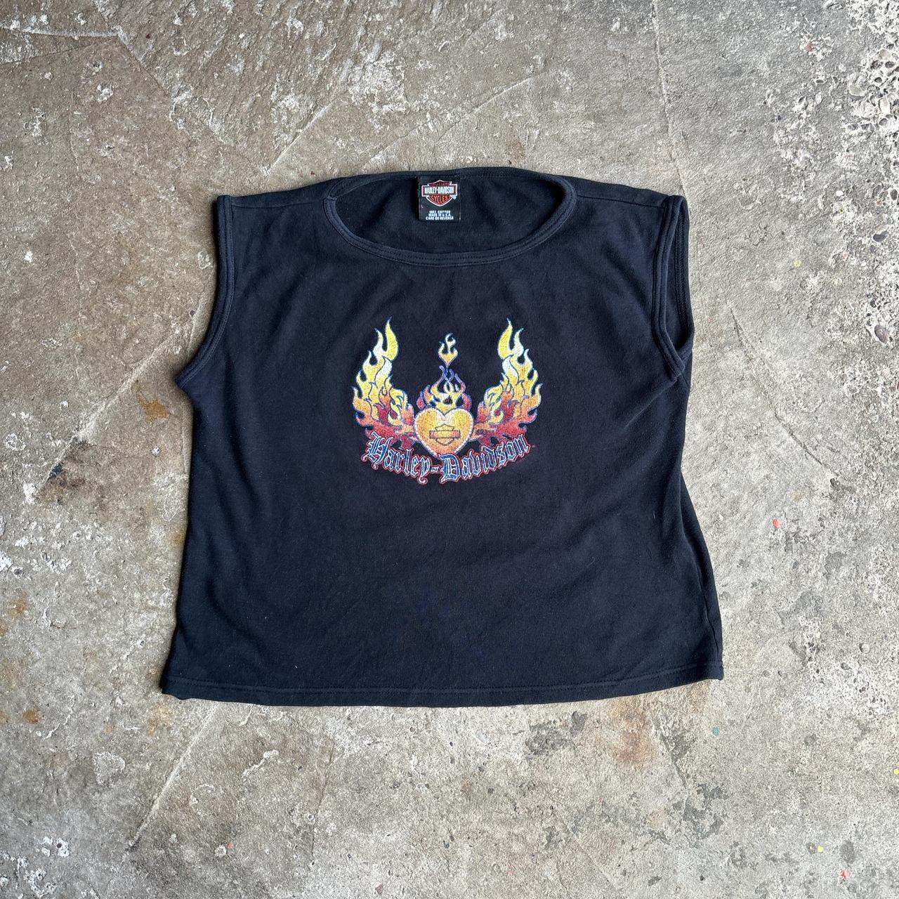 Vintage Harley Davidson Graphic Vest Top