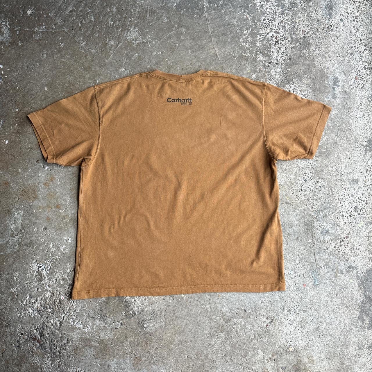 Brown Carhartt Logo Graphic T-Shirt -  XL