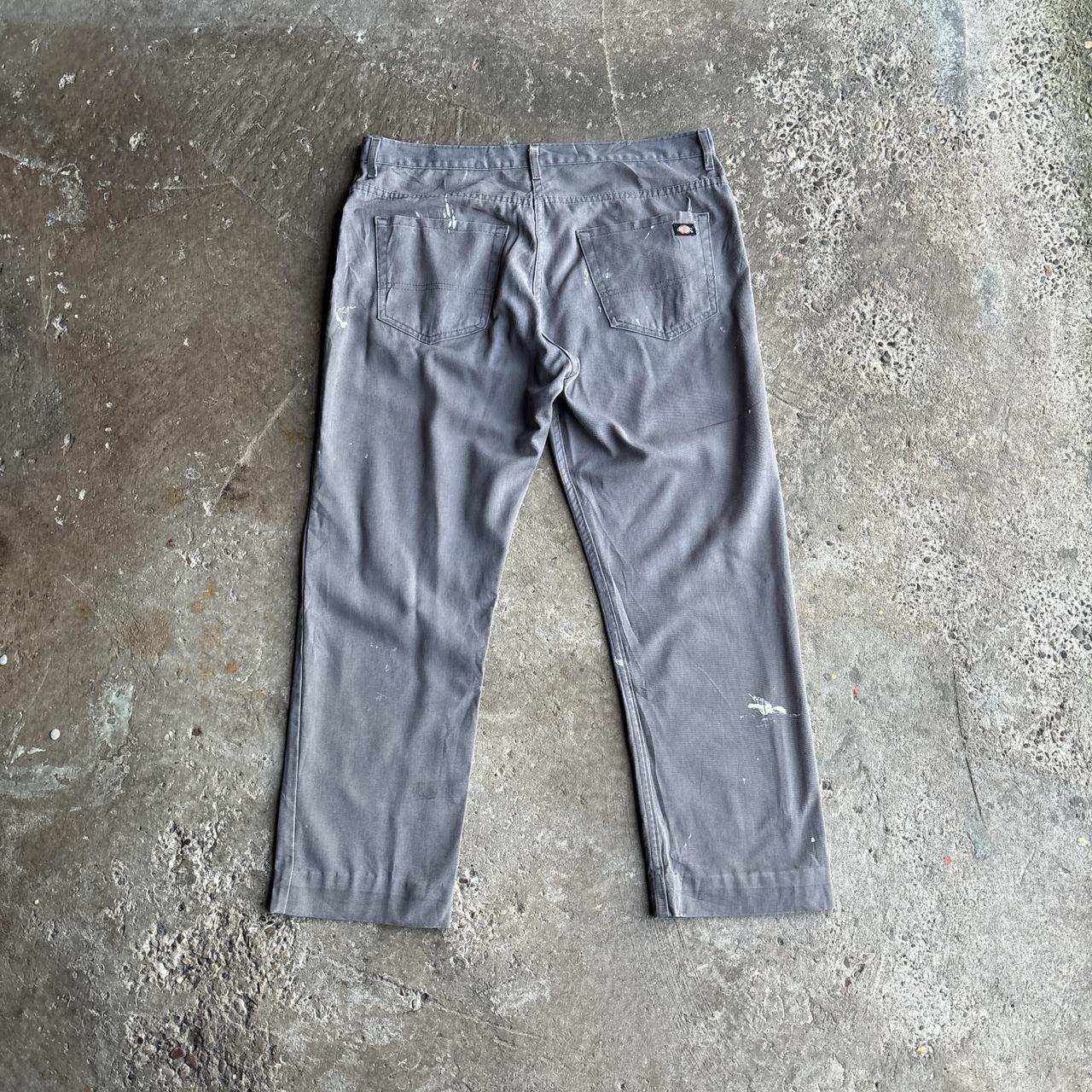 Grey Dickies Paint Splattered Workwear Pants - W36