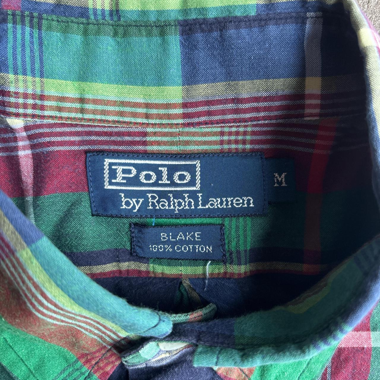 Multi-coloured Ralph Lauren Checkered Short Sleeve Shirt - M