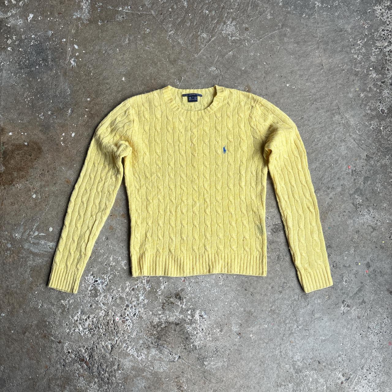 Yellow Ralph Lauren Sport Cable Knit Jumper - M (women’s)
