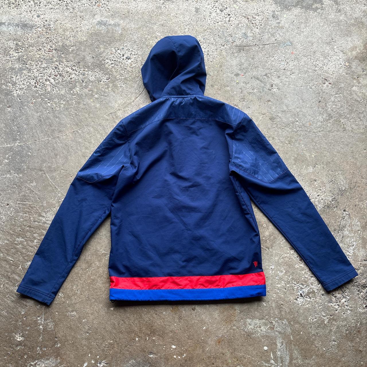 Navy Adidas hooded zipped jacket - S