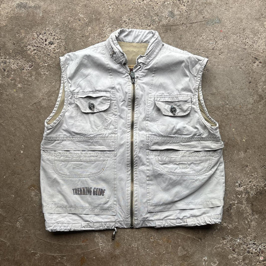 Vintage Cream utility vest - L
