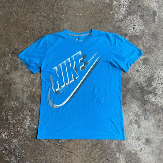 Blue Nike Air tee with silver logo