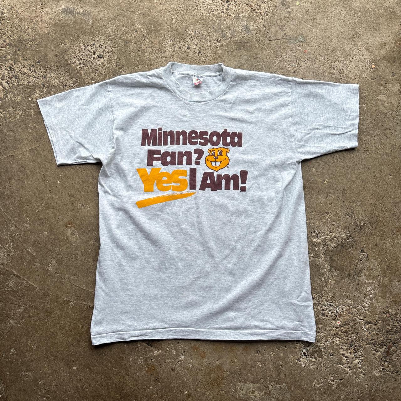 Grey graphic single stick t-shirt with Minnesota graphic - XL