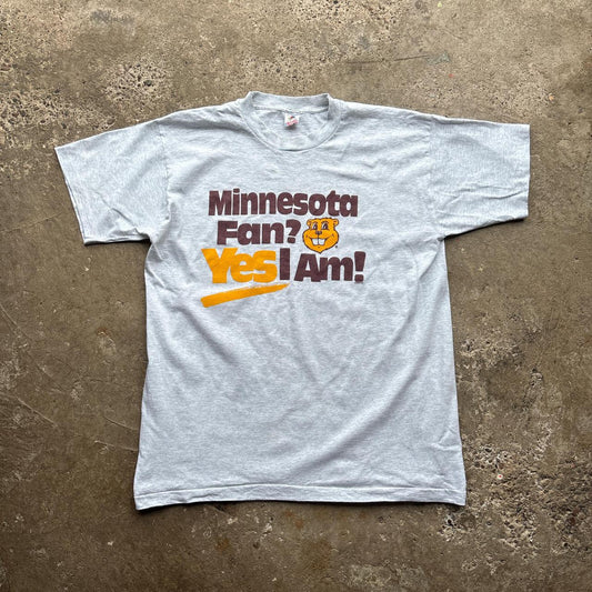 Grey graphic single stick t-shirt with Minnesota graphic - XL