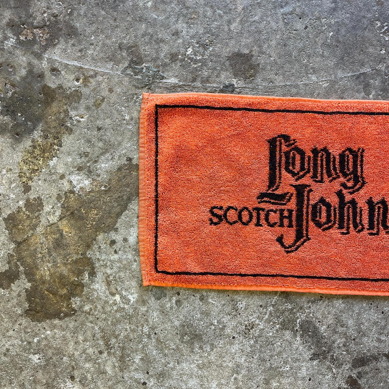90s cotton ‘Long Scotch John Whiskey’ beer towel