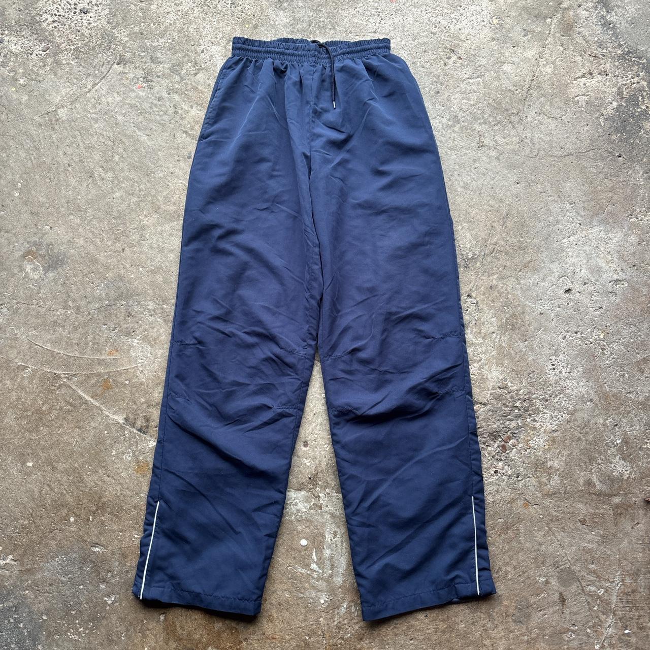 Vintage Navy Reebok track pants with white stripes
