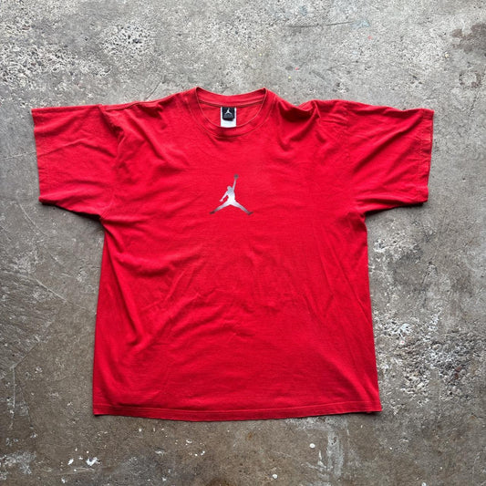 00s red Jordan “MJ” graphic tee