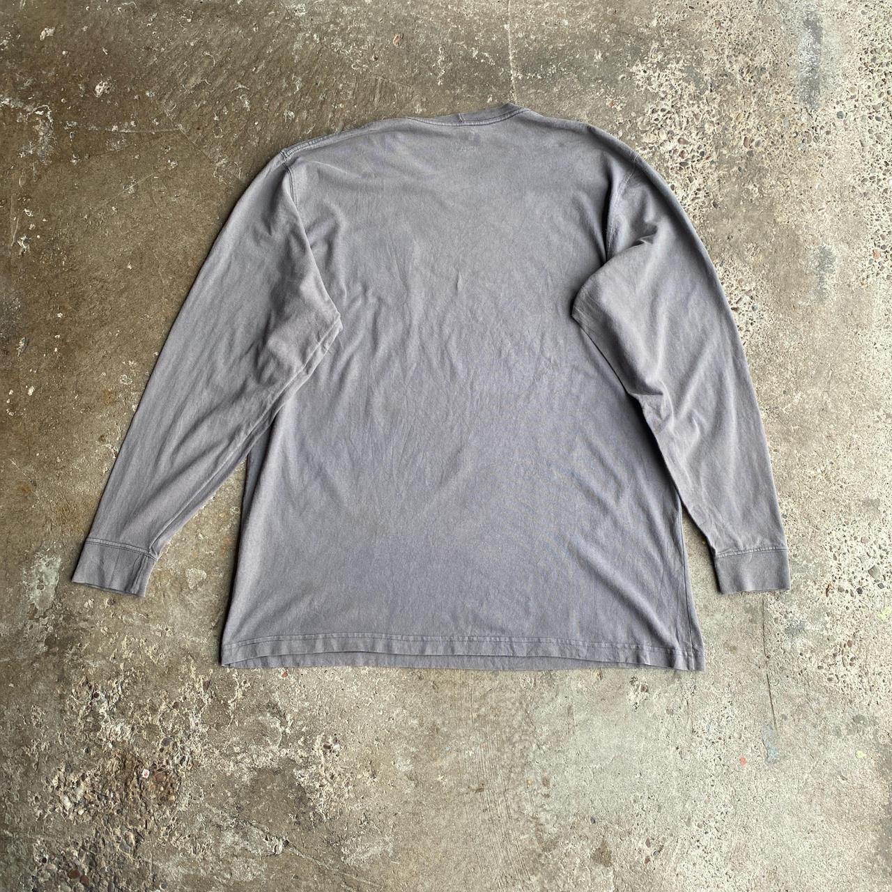 Grey Carhartt Long-Sleeve Single Pocket T-Shirt - XL