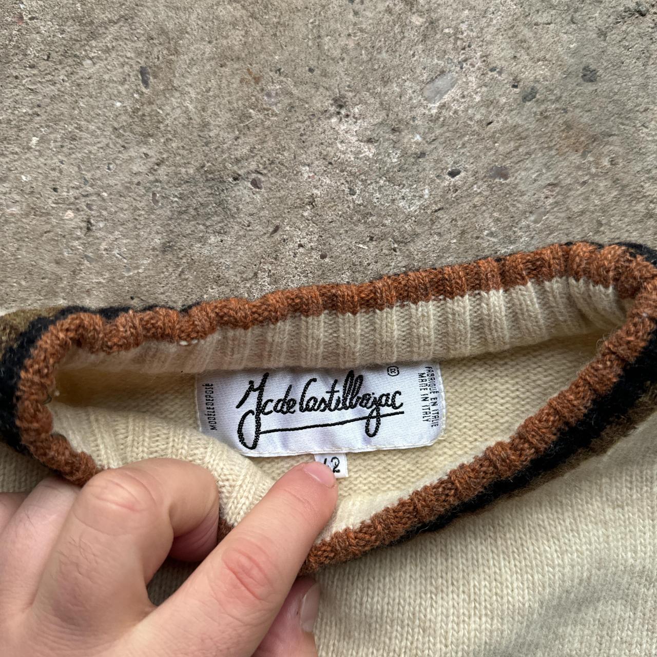 Handmade cream knitted jumper with detailing