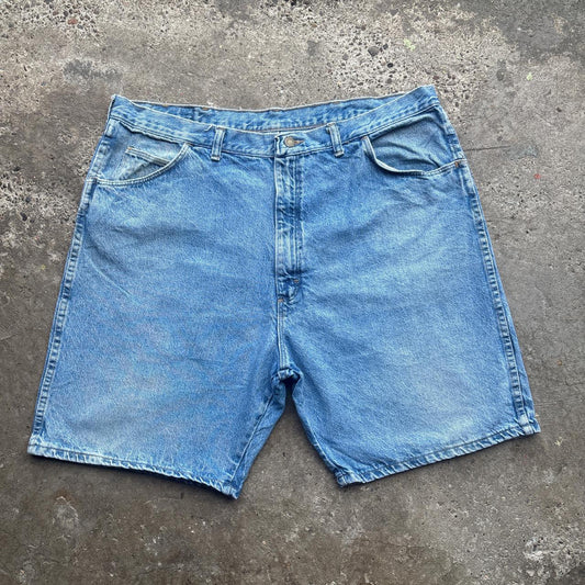 Blue Wrangler denim shorts