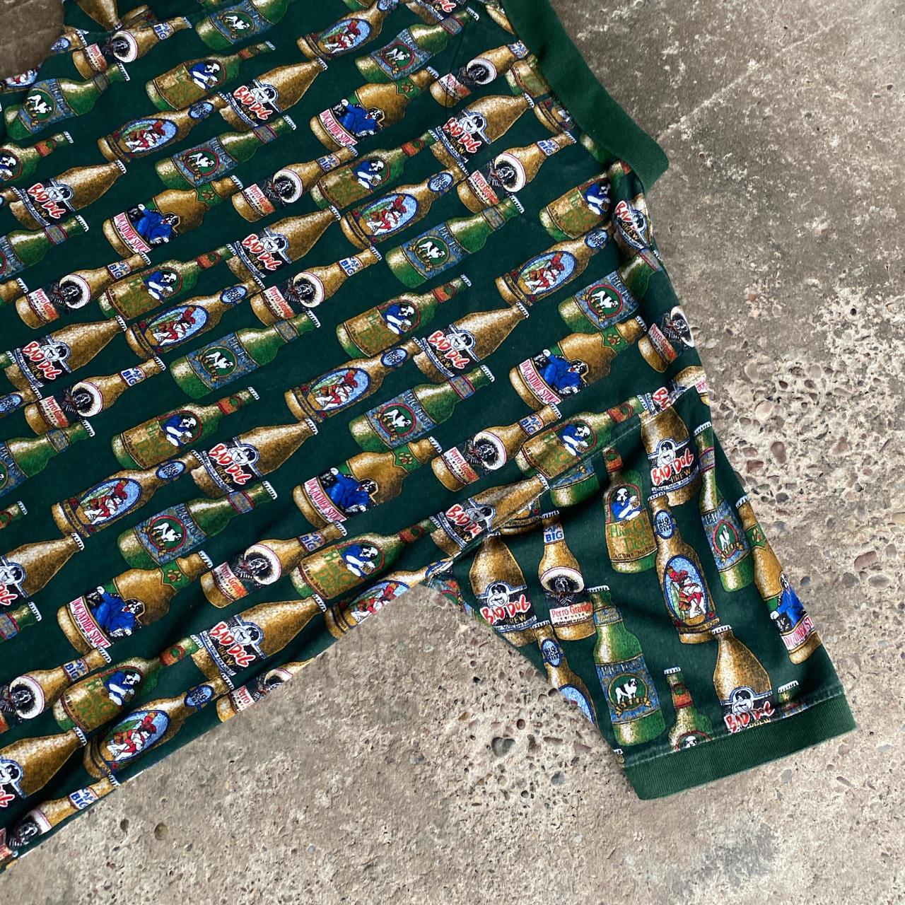 Green Graphic Print Big Dogs Polo Shirt - L