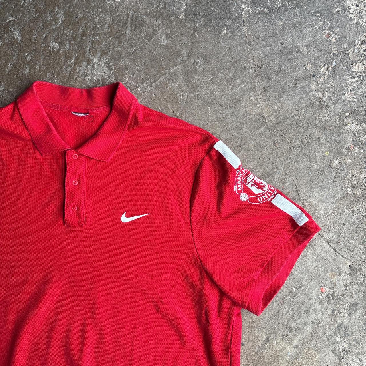 Red Manchester United Nike Polo Shirt