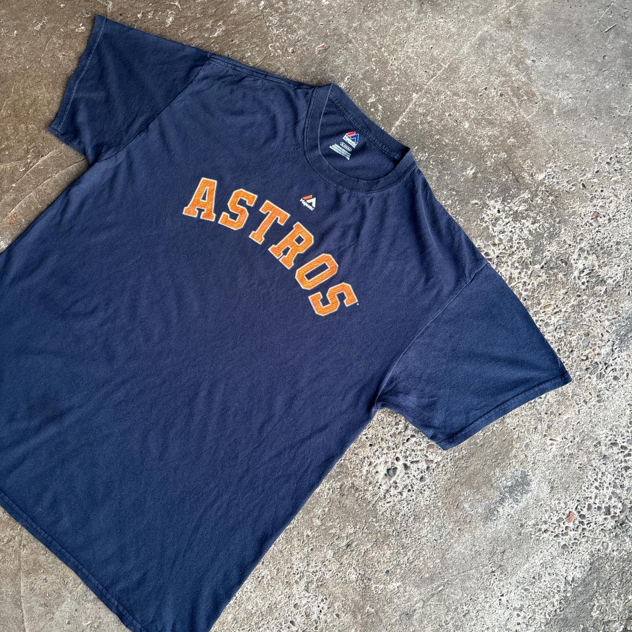 Navy Majestic Houston Astros Graphic T-Shirt - XL