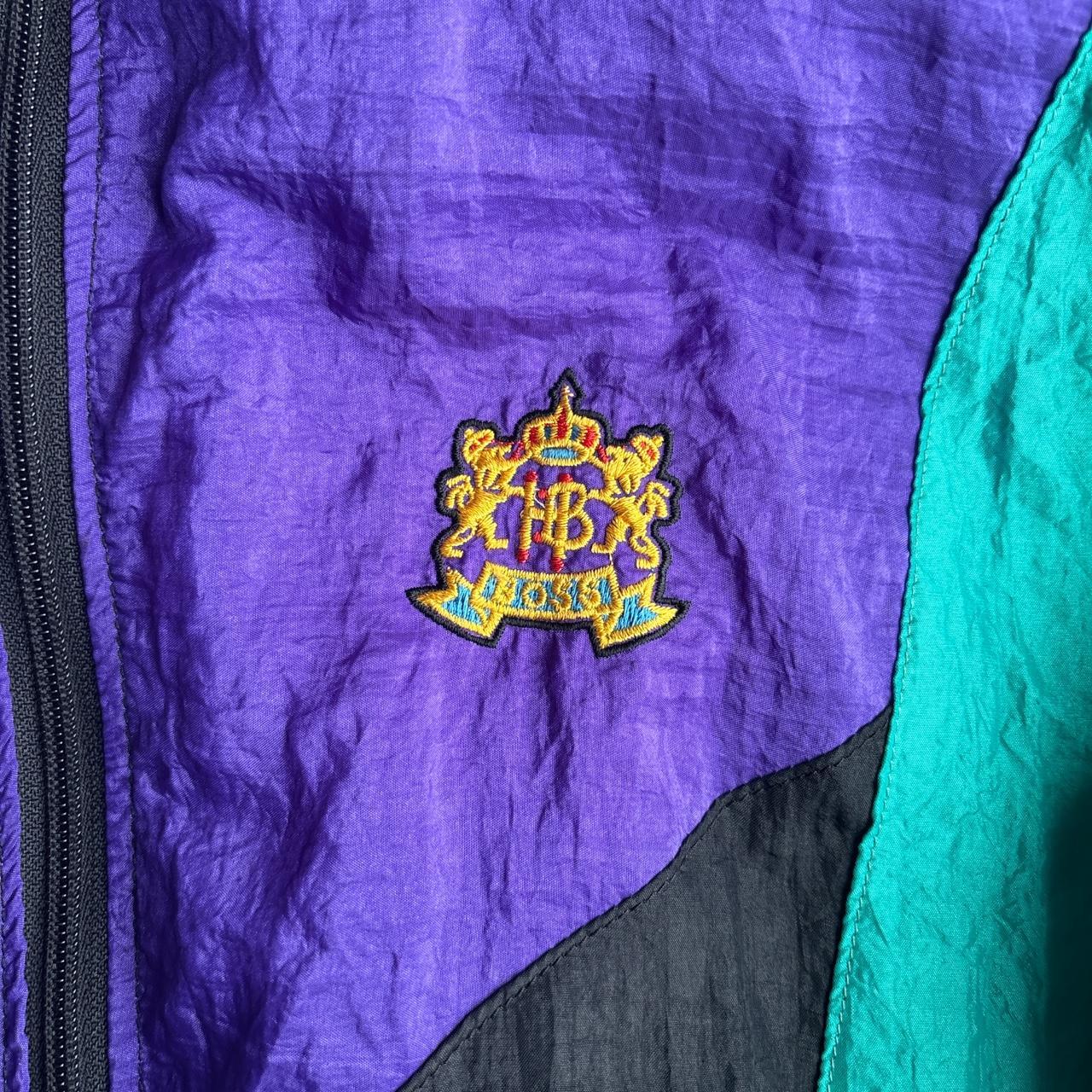 Black & Purple Vintage Hugo Boss Windbreaker