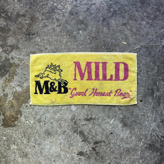 90s cotton ‘M&B’ beer towel - MILD “Good Honest Beer