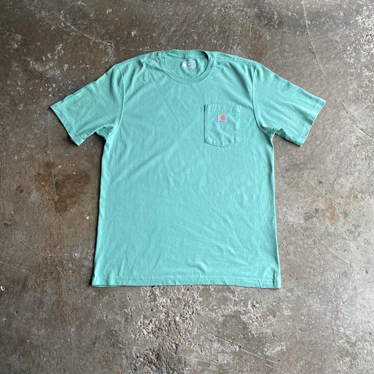 Pastel Green Carhartt Single Pocket T-Shirt - L