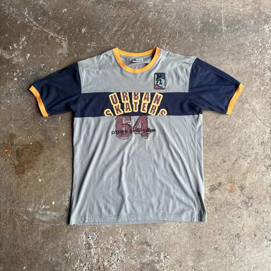 Grey & Navy ASICS Graphic Skateboard T-Shirt