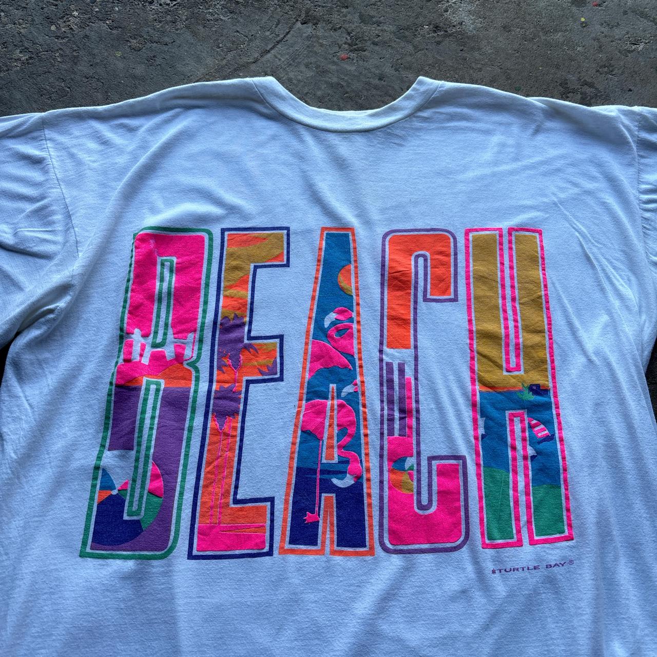 Vintage White ‘Beach’ graphic tee - XXL