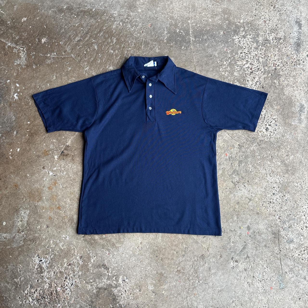Vintage Navy Single Stitch ‘Strikers’ Polo Shirt