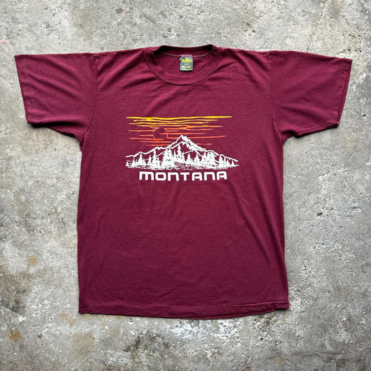Bergundy Montana graphic tee