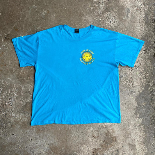 Vibrant Blue Graphic T-Shirt - 2XL