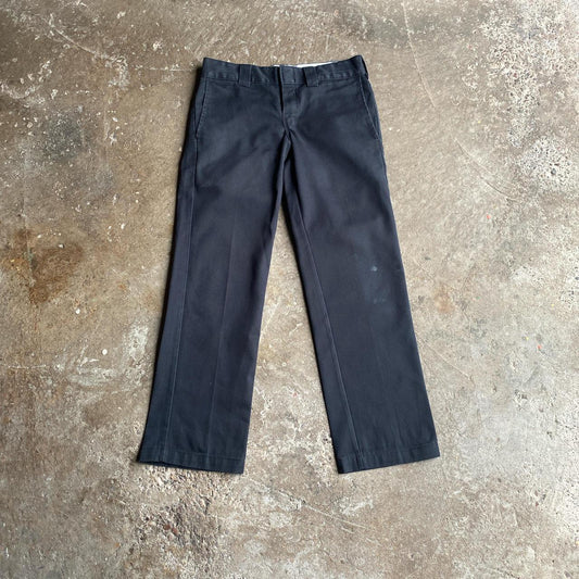 Black Slim Straight Dickies Trousers - W32