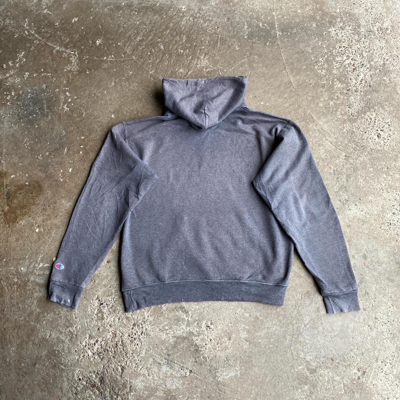 Grey Graphic Champion Hoodie - M