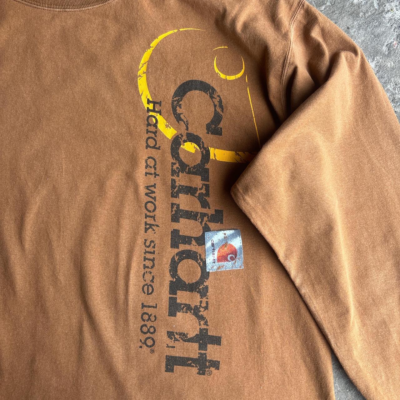 Tan Carhartt Graphic Long-Sleeve T-Shirt - L
