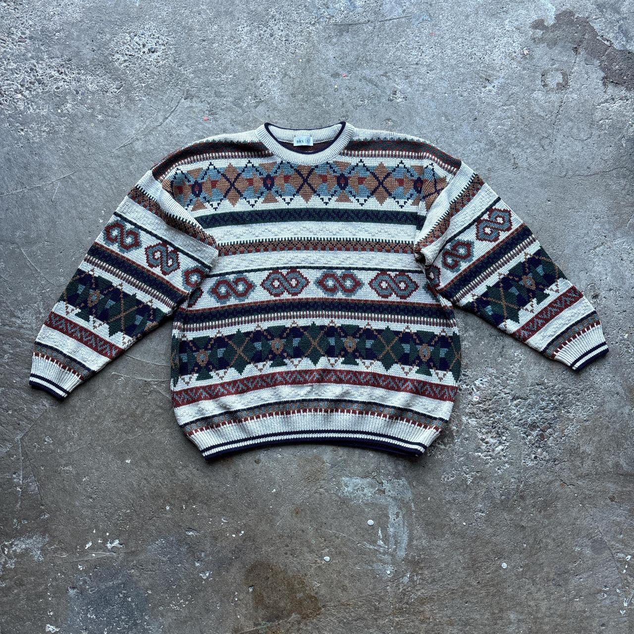 Cream BHS Crazy pattern knitted sweater