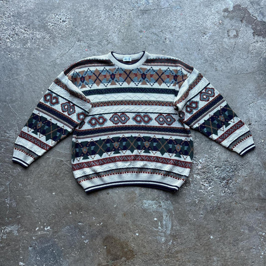 Cream BHS Crazy pattern knitted sweater