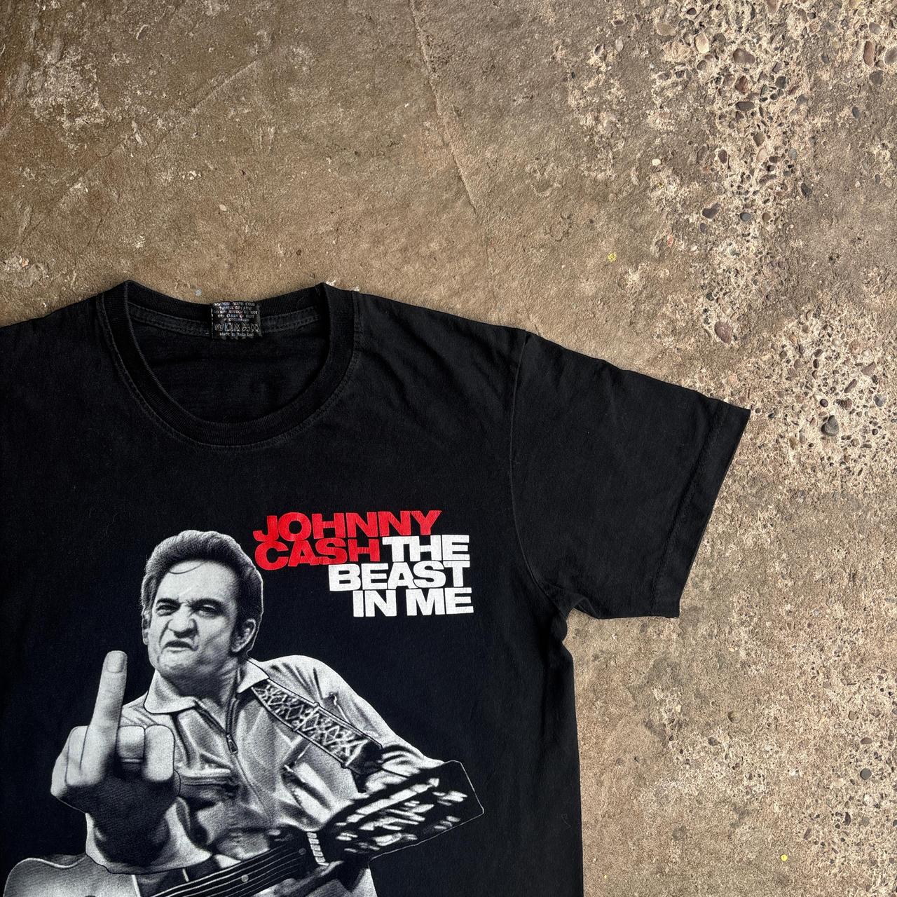 Black Johnny Cash Graphic T-Shirt