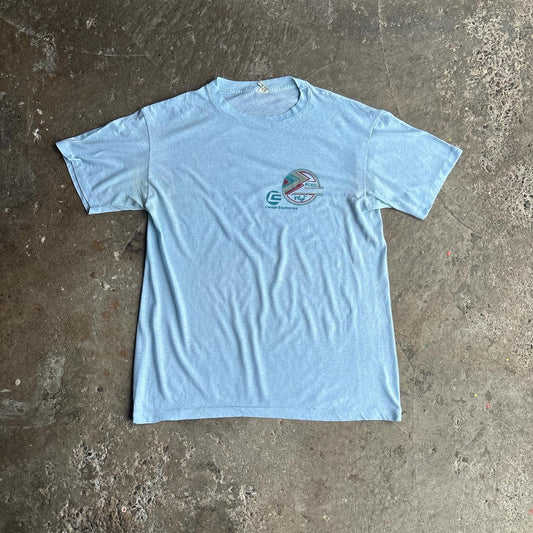 Light Blue Vintage Single Stitch Graphic T-Shirt
