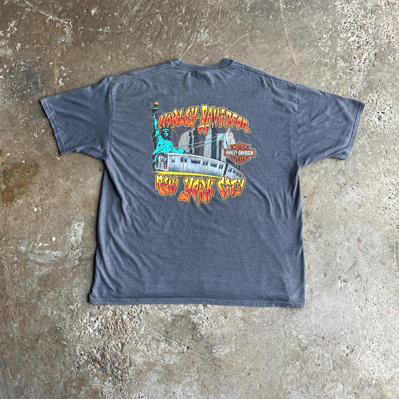 Grey Graphic Harley Davidson T-Shirt - 2XL