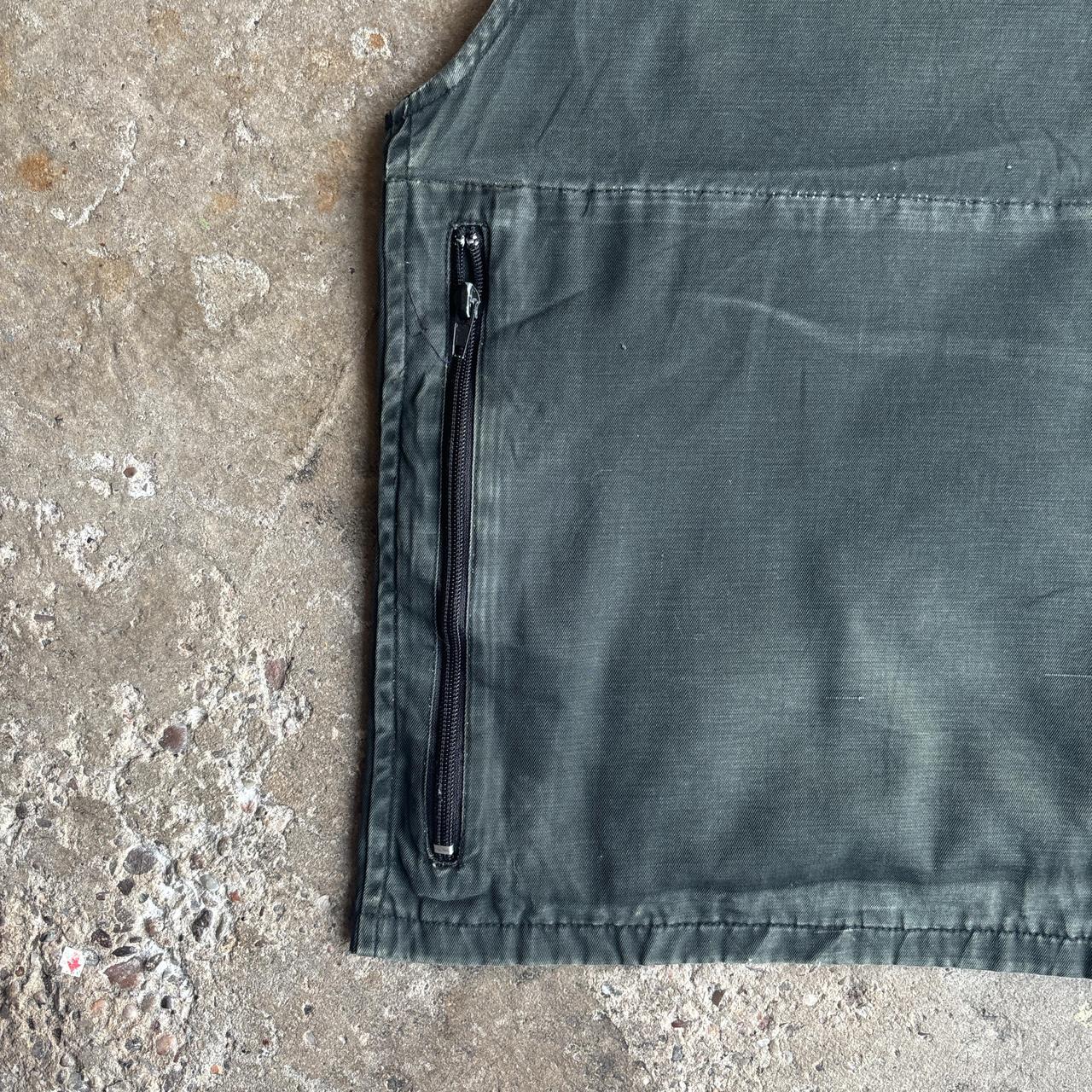 Washed Black Utility Vest w/ Technical Pockets - XL