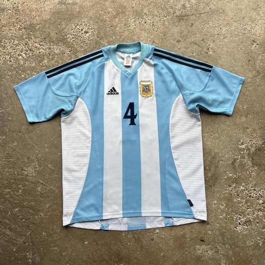 2002 Argentina Adidas Football Shirt w/ Veron, 4 - L